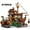 NO Box, variant on Creative Medieval Pirate Island Fortress Castle Building Blocks Adventure Ship Log Cabin Model Boat Assemble Bricks Toy Kid Gift