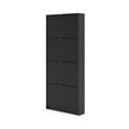 thumbnail image 5 of Pemberly Row Modern 4 Drawer Shoe Cabinet, 12-Pair Shoe Rack in Black Matte, 5 of 12