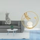 thumbnail image 2 of Estatua de gato, figura de escritorio, escultura de bola de cristal, decoración de hierro, material de resina, adorno creativo con diseño artístico, a, 2 of 8