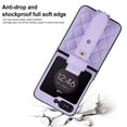thumbnail image 5 of Decase for Samsung Z Flip 5 5G Phone Case with Adjustable Wrist Strap,Thin Slim Lightweight Shockproof Hard Shell PU Leather Rugged Protective Samsung Galaxy Z Flip 5 Case for Women Girls,Purple, 5 of 8