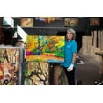 thumbnail image 4 of Startonight Canvas Wall Art Abstract - Happy Colors in the Forest Painting - Framed 24" x 36"&nbsp;, 4 of 6