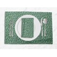 thumbnail image 1 of S4Sassy Green Rose Leaves Printed Dining Room Reversible Tablemats With Napkins set, 1 of 3