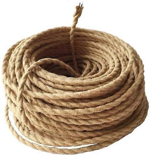 Fabric Covered Electrical Wire, Semi-rigid PVP Insulation Beige Linen Protective Layer, Non-corrosive Tinned Pure Copper Conductor Twisted Pair