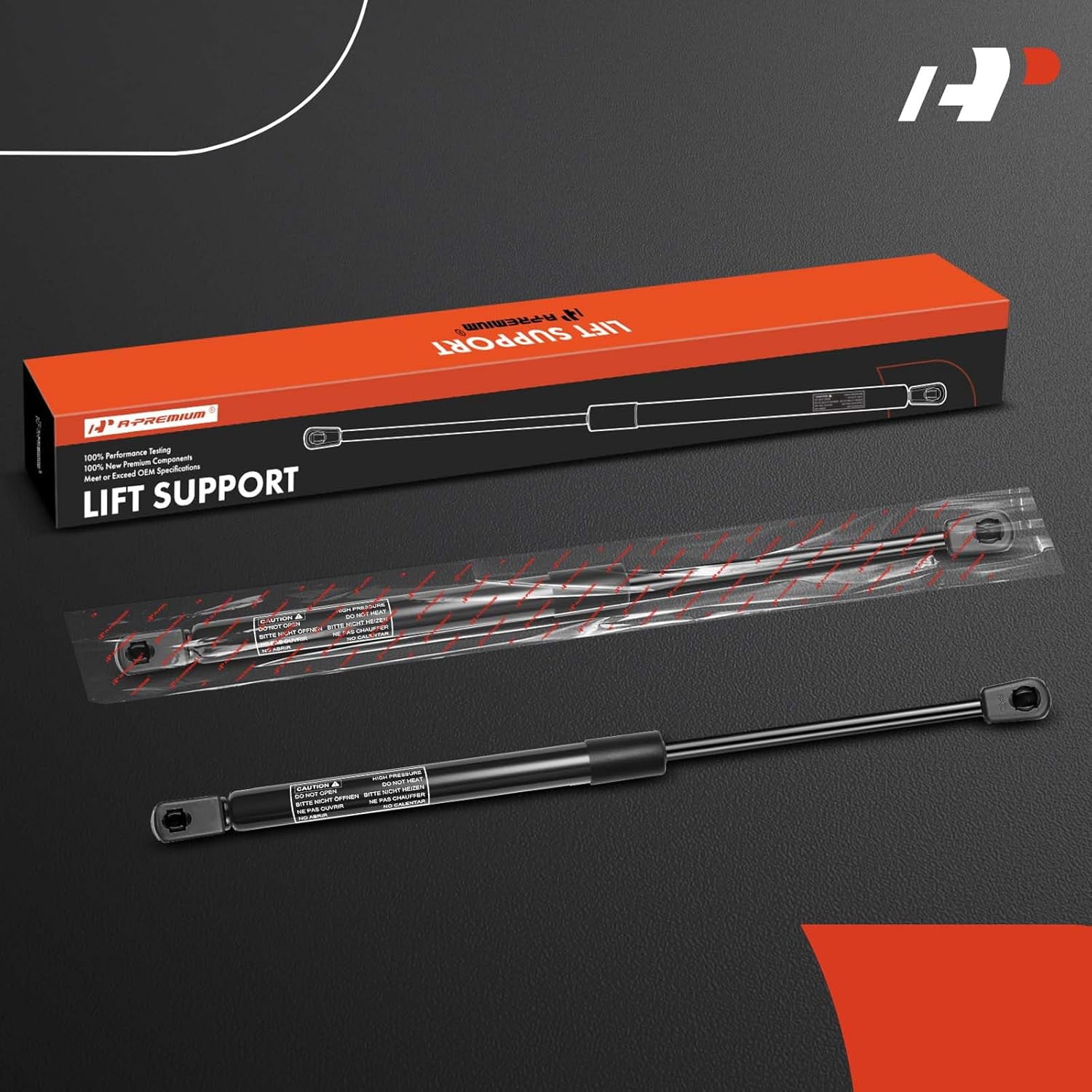 A-Premium Front Hood Lift Supports Shock Struts Compatible with Ford and Lincoln Models - Expedition, Navigator, 2018-2021, Sport Utility - Replace# JL1Z16C826-A (2PC Set)