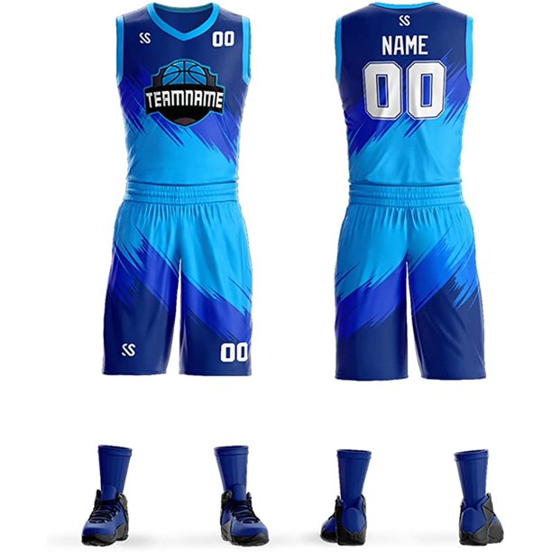 Custom Gradient Basketball Jersey Kit Printed Team Name & Number