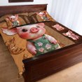 thumbnail image 4 of Cute Pig - Personalized Pig Lover Quilt Set, 4 of 6