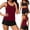 B_ Wine, variant on UTSJKR Women's 2026 Fashion Arrival Tankini Swimsuit 3 Piece Set, Fashion Bathing Suit for Summer Beach and Vacation Trips Black XXL