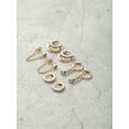 thumbnail image 4 of Time and Tru Goldtone Hoop and Dangle "March" Earring Set, 4 Pairs, 4 of 4