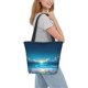 thumbnail image 2 of Balery Night Sky Beach Scene Bolsa de Hombro con Diseño, Bolsa Grande y Duradera, Bolsa Versátil para Compras, 2 of 6