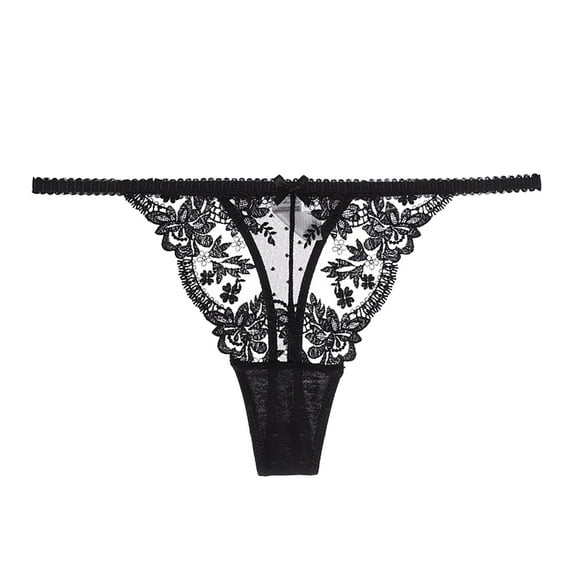ZVNAΖH Sexy G String Thongs, Valentine's Day Gifts, Couple Supplies, Women's Floral Lace Panties Mid-rise Waist Hip Lift See Though Panties