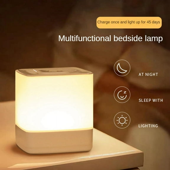 LED Night Light USB Rechargeable 3-Level Brightness for Bedside Lamp Portable Touch Night Light for Bedroom Decoration