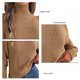 thumbnail image 5 of Camiseta Con Hombros Descubiertos para Mujer, Sudadera Con Cuello Levantado, Top de Punto Informal, 5 of 6