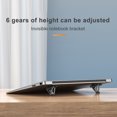 thumbnail image 3 of yeacher Foldable Laptop Stand with Adjustable Height, Plastic Desktop Riser, Dual-Pack in Black (Overseas Warehouse Stock, Minimum Order Required), 3 of 6