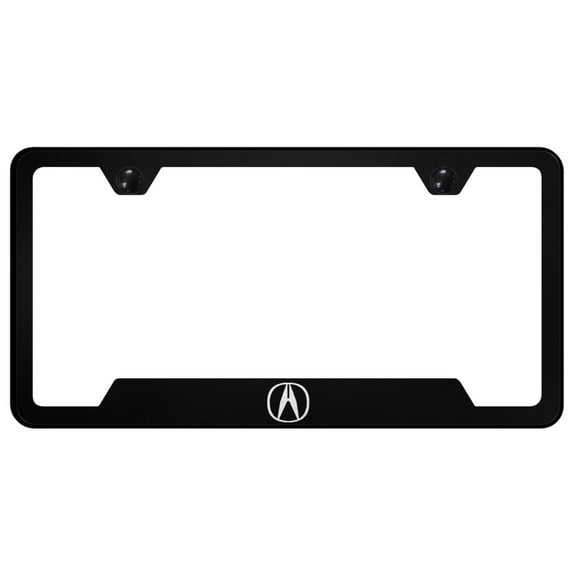 Acura Laser Etched Logo Cut-Out License Plate Frame (Black)