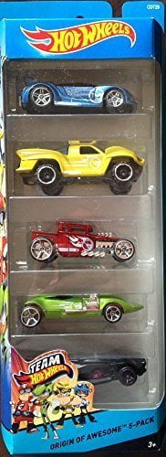 team hot wheels origin of awesome 5 pack