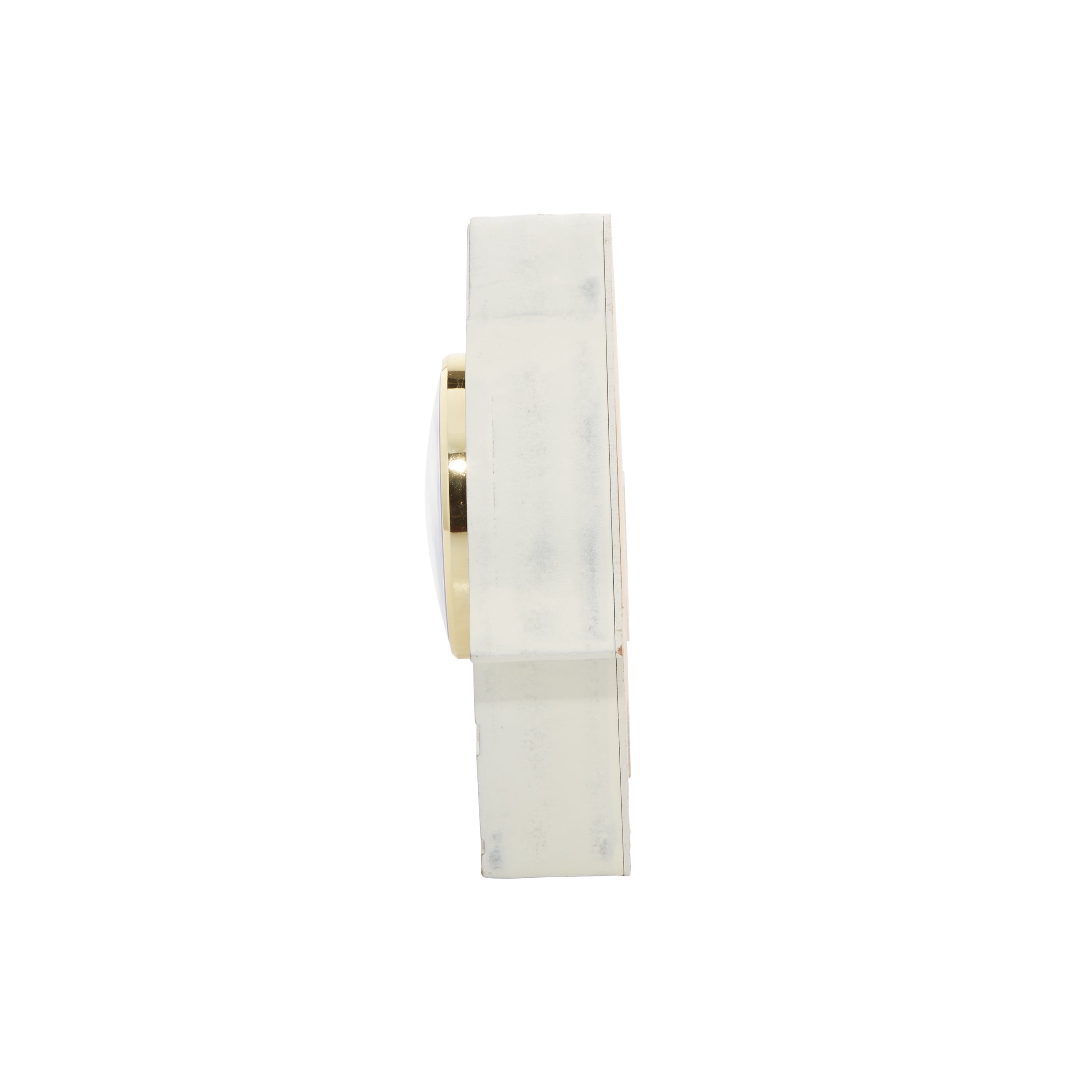 DecMode 9" White Wood Elephant Clock