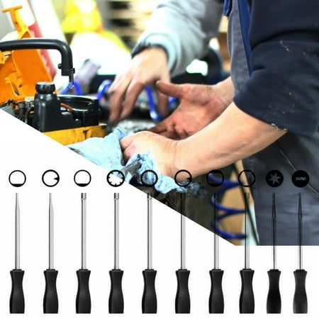 

Taluosi 10Pcs Screwdriver Kit Multifunction Adjustment Metal Manual Machine Repair Tool for Carburetor