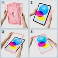 thumbnail image 5 of Dteck Rugged Case for iPad 10th Generation 10.9 Inch with Soft HD Screen Protector, Hybrid Shockproof Drop Protection Cover with Built-in Kickstand for 10.9" iPad 2022 10th gen, Rosegold, 5 of 8