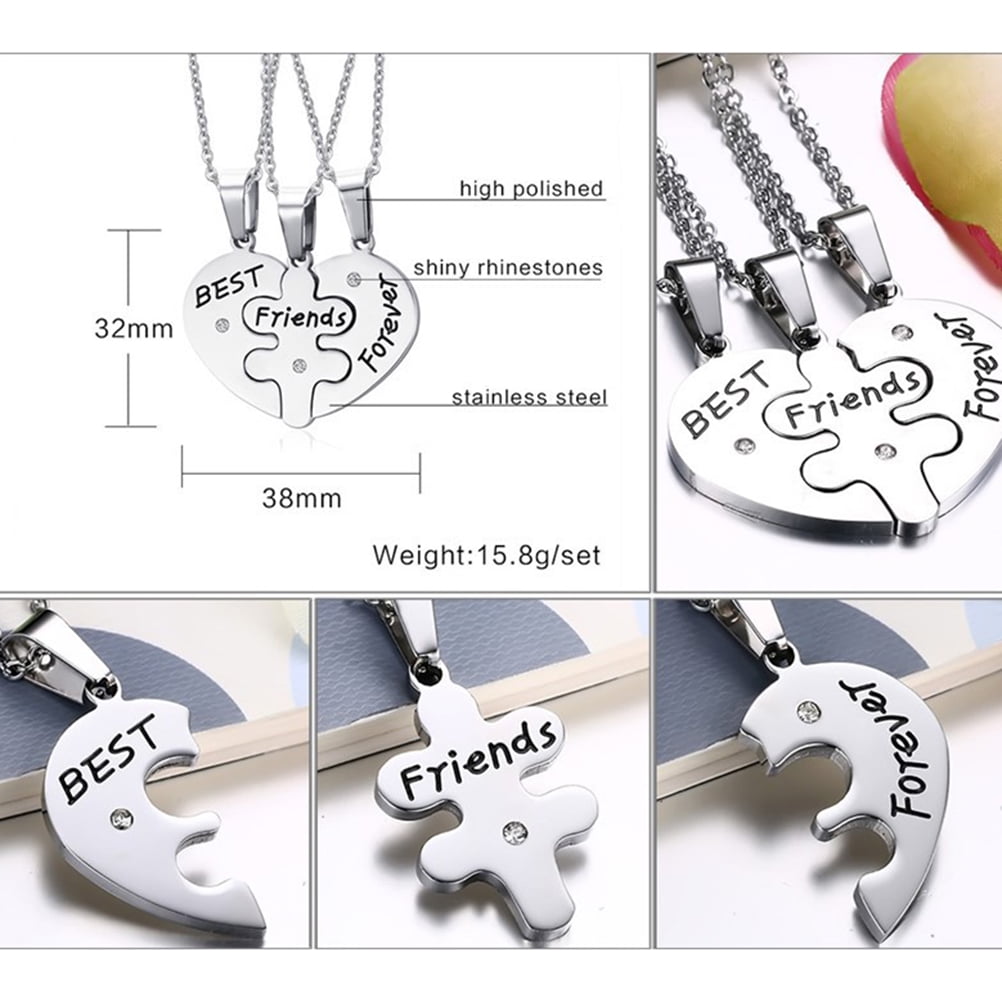Bff Necklace for 2 Friends Stitch Pendant Keychain Good Friend Forever  Necklace Choker Friendship Couple Lover Valentine Gift - AliExpress