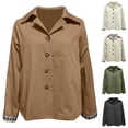 thumbnail image 6 of Unir Casual Turn-Down Collar Short Jacket for Women, Button Front, Relaxed Fit Everyday Polyester Outerwear with Pockets, 1 Piece, S-XXL, Plus Size Friendly, 6 of 6