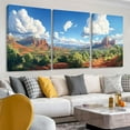 thumbnail image 2 of FCCUYE Sedona Mountain Red Rock Canvas Wall Art – 3-Piece Triptych Desert Landscape, Arizona Nature Scenery, Vibrant Canvas Art for Living Room, Bedroom, Office Décor (24" x 36" x 3 pcs), 2 of 7