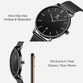 thumbnail image 2 of Watches for Man Ultra-Thin Men’s Quartz Watch with Large Minimalist Dial,Date Window ,Stainless Steel Band,Gift for Man Father's Day gift, 2 of 8
