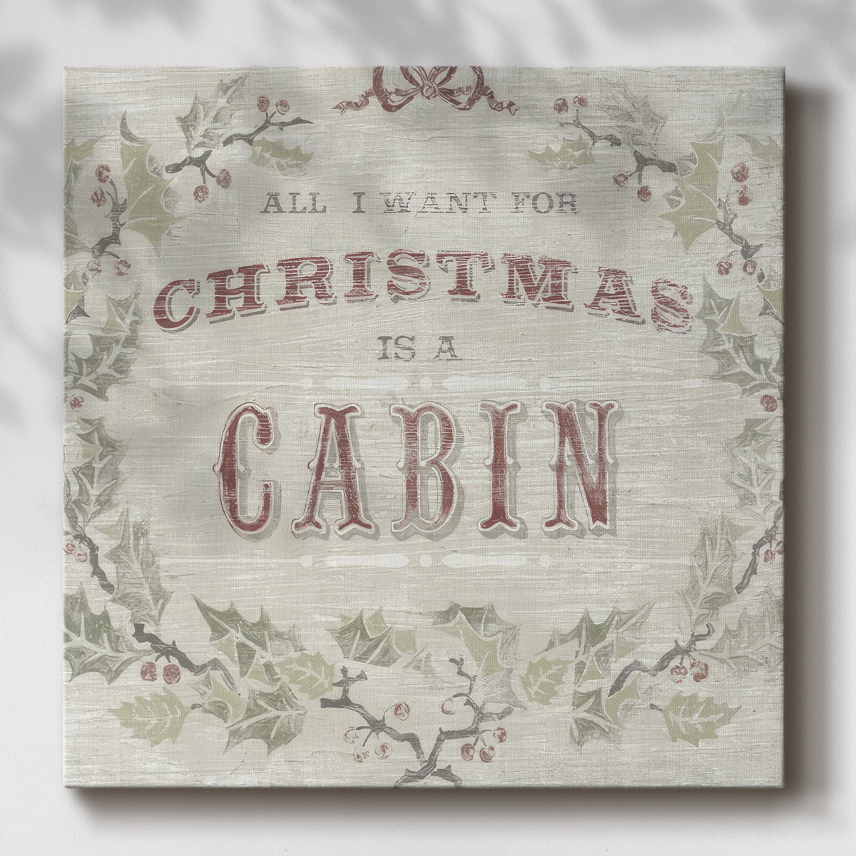 Cabin Christmas IV- Gallery Wrapped Canvas