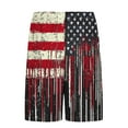 thumbnail image 4 of Runfenguu Swimming Shorts For Men, Shorts For Men Athletic Men'S Sports Shorts Beach Pants Elastic Waist Drawstring Pockets Casual Flame Print Knee Length Shorts Mens Active Shorts, 4 of 6