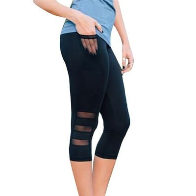 SHOPFIVE Women's Tight-Fitting Hip-Fighting Pants Workout Fitness Pants Yoga (Best Fitting Black Leggings)