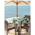 thumbnail image 2 of Green Blooms Floral Outdoor Tablecloth - 60x60 Inch Square Dining Table Cover, Farmhouse Spring Flowers Botanical Waterproof Outdoor Table Cloth with Umbrella Hole & Zipper for Picnic/Patio/Party, 2 of 7