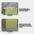 thumbnail image 4 of Kugisaki Plastic Trash Can Rectangular High Value Storage Bucket Household Pressure Ring Trash Can Living Room Toilet Bedroom Wastebasket Bucket - Green, 4 of 6