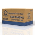 thumbnail image 5 of Litepak 500 PCS Premium Disposable Face Mask SOFT 3ply Nose Wire - Blue, 5 of 6