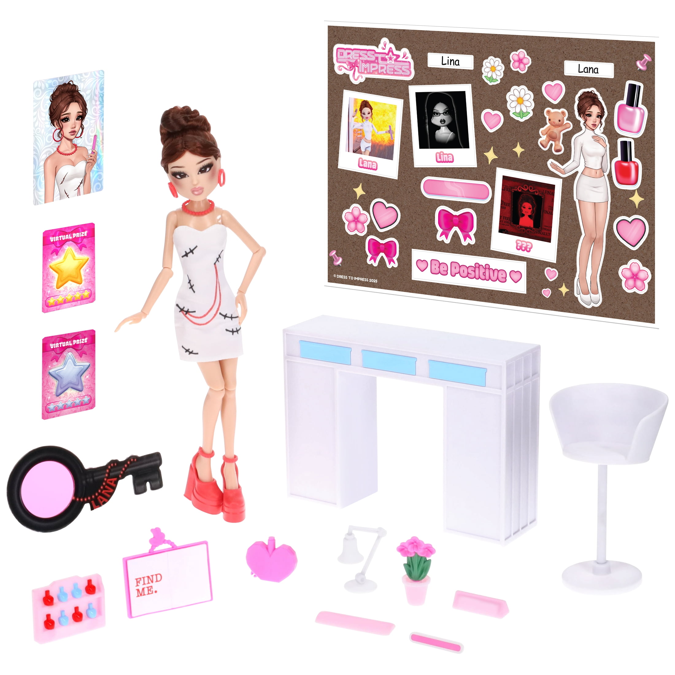Dress To Impress Lana Deluxe Fashion Doll Set Series 1 Wave 1 11.5-Inch Tall Doll Doll Playset, Accessories, Collector Card Includes DLC Codes Officially Licensed Set by PhatMojo - Walmart.com Dress To Impress Lana Deluxe Fashion Doll Set Series 1 Wave 1 11.5-Inch Tall Doll Doll Playset, Accessories, Collector Card Includes DLC Codes Officially Licensed Set by PhatMojo - Walmart.com