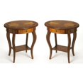 thumbnail image 1 of Home Square Table d'Appoint Ovale Spécialisée en Liseré de Frêne Olive - Ensemble de 2, 1 of 5