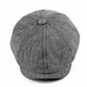 thumbnail image 2 of Gorra plana tipo boina con diseño de espiga a cuadros para hombre, 2 of 5