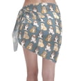 thumbnail image 2 of KLL Cartoon Bulldog 1 Print Women's Sarong Coverups Short Bathing Suit Wrap Skirt Beach Wrap Swimsuit Cover Ups, 2 of 6