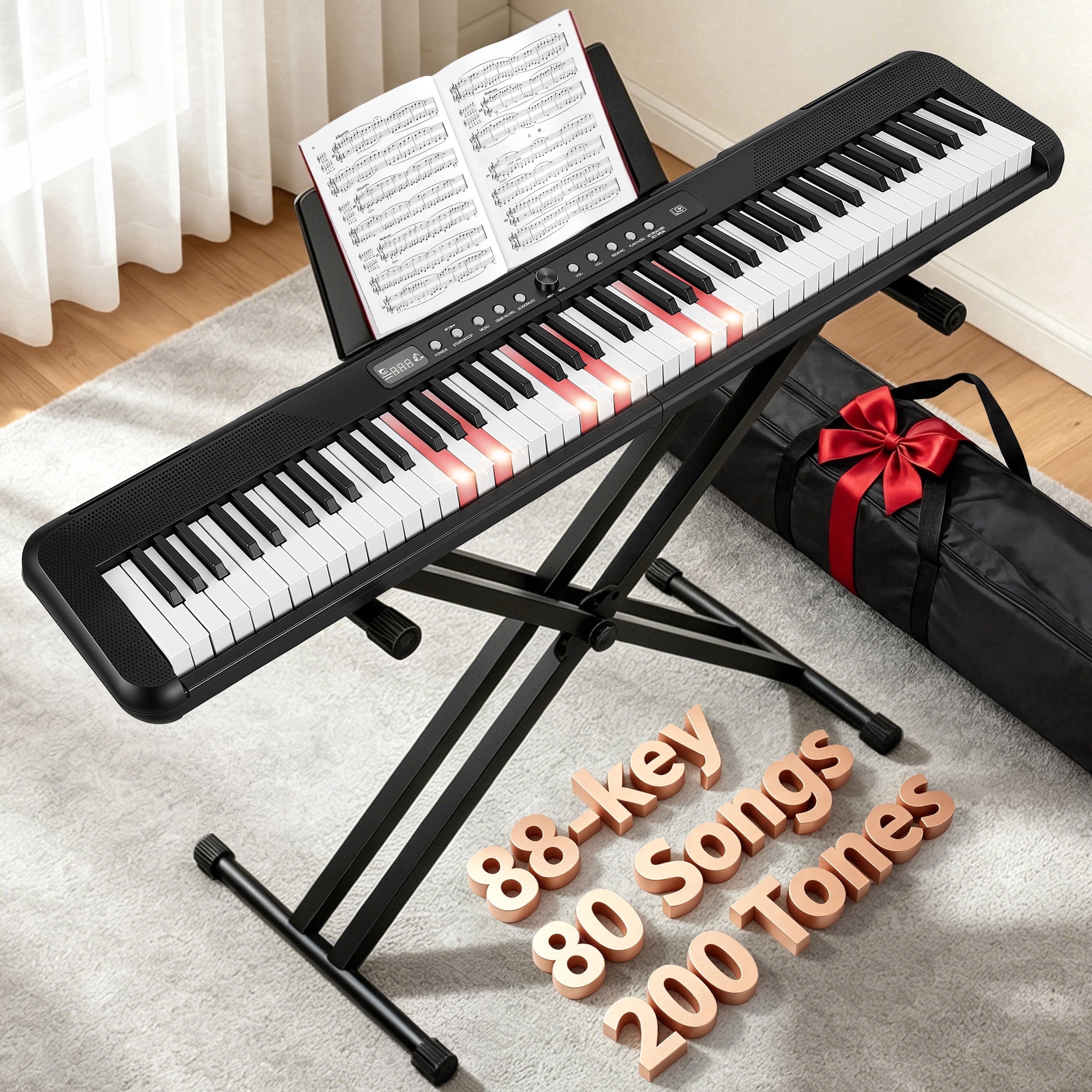 Casio CT-X700 Portable Keyboard, 61-Key Touch Sensitive, Power