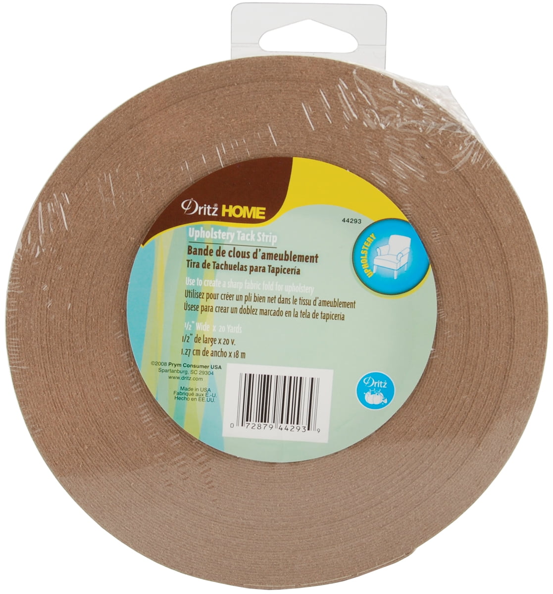 Dritz Brass Upholstery Zipper by-The-Yard 35 Yards-Beige