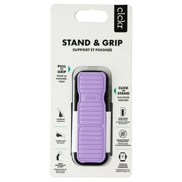 CLCKR Phone Grip and Stand for Phones Tablets and More - Lilac Pebbled Lines