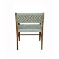 thumbnail image 3 of Kia 21 Inch Accent Armchair, Acacia Wood, Cotton Woven Design Natural Cream, Saltoro Sherpi, 3 of 4