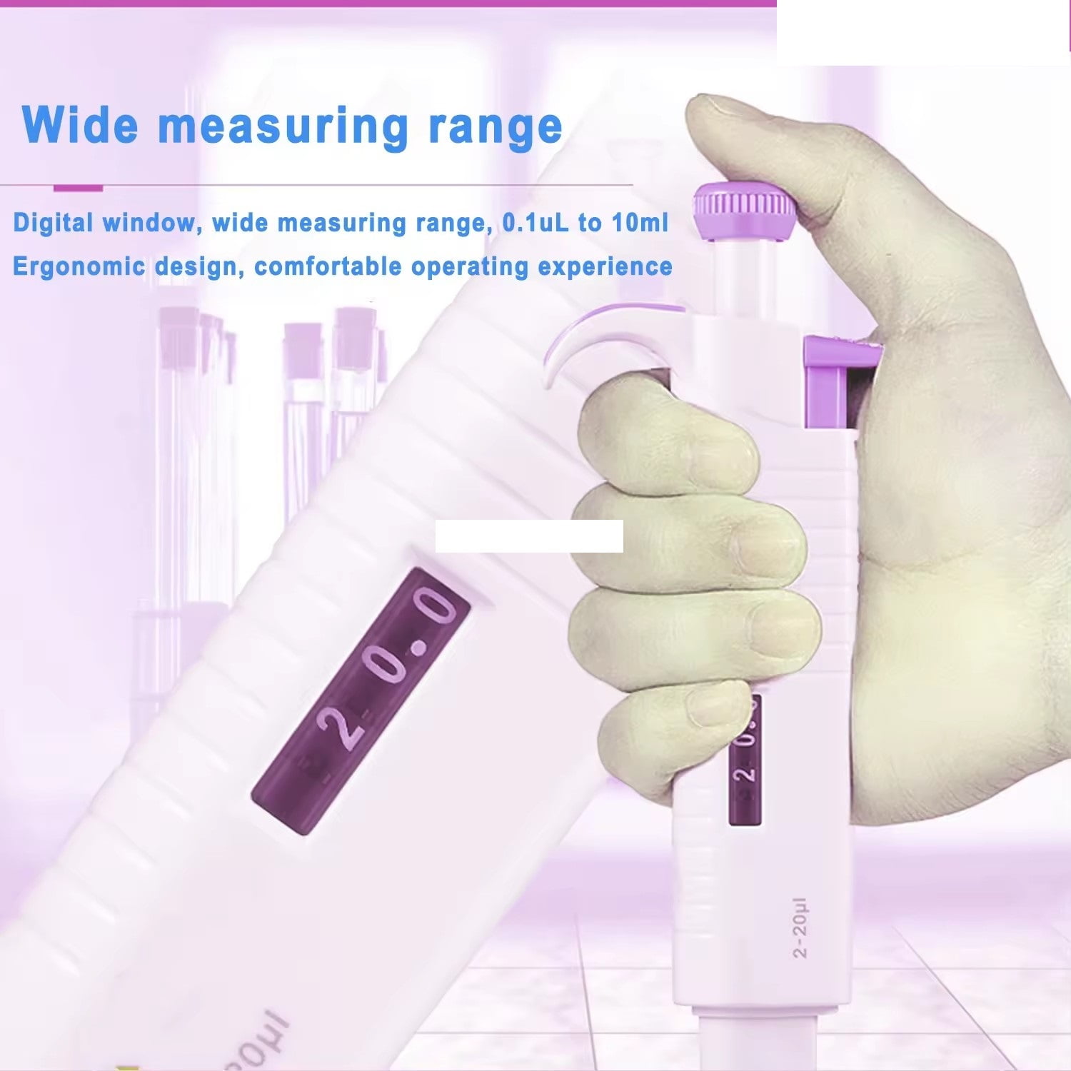 Fully Autoclavable Pipette Manually Adjustable Pipette Single channel laboratory Pipette , High-Accurate