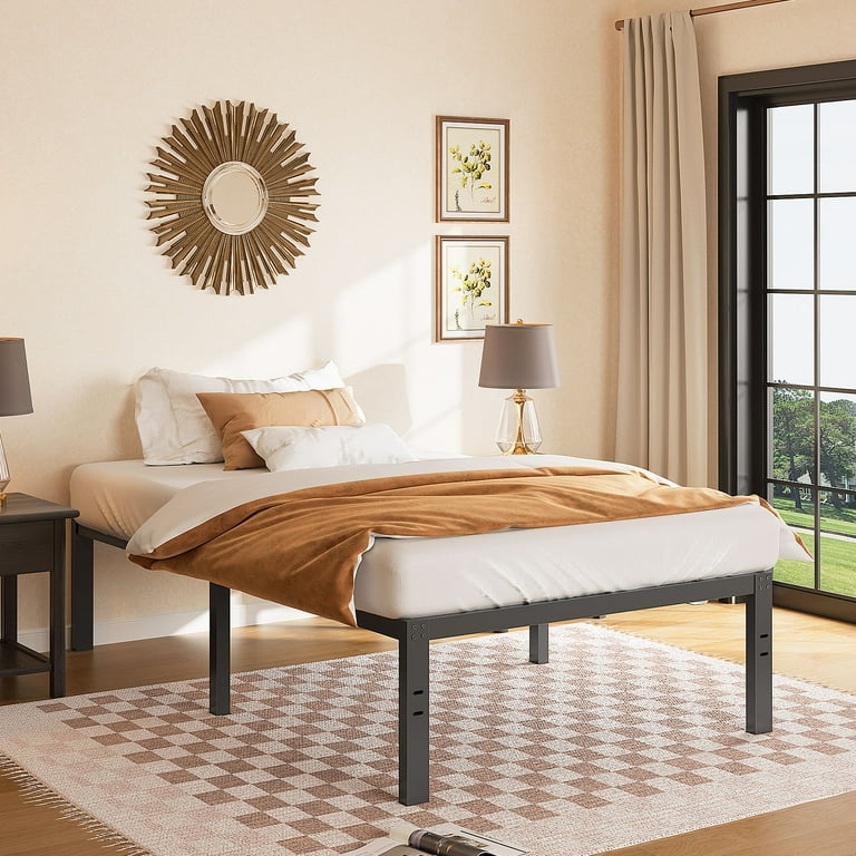 Tatago 18 Inch H Heavy Duty TWIN Metal Bed Frame 3500 lbs Capacity Metal Platform Bed frames TWIN Size Sturdy Steel Mattress Foundation with
