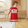 thumbnail image 2 of Generic Girls Warm Clothes Toddler Kids Baby Girl Christmas Xmas Deer Knitted Crochet Princess Party Dress short Sleeve Knit Ruffle Christmas Dresses Outfit Solid Tops Fall Winter Clothes, 2 of 9