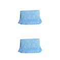 thumbnail image 1 of Sonducket el borde de flecos de poliéster más fino para manualidades y necesidades de ropa manualidades DIY ropa borla azul claro azul claro 2Conjunto, 1 of 6