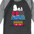 thumbnail image 3 of Peanuts - Snoopy Patchwork Doghouse - Toddler And Youth Raglan Graphic T-Shirt, 3 of 7