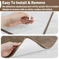 thumbnail image 4 of Pure Era Bullnose Plush Carpet Stair Treads Protector Cover 9" x 30" Indoor Shaggy Rug Self Adhensive Set of 12,Brown, 4 of 12