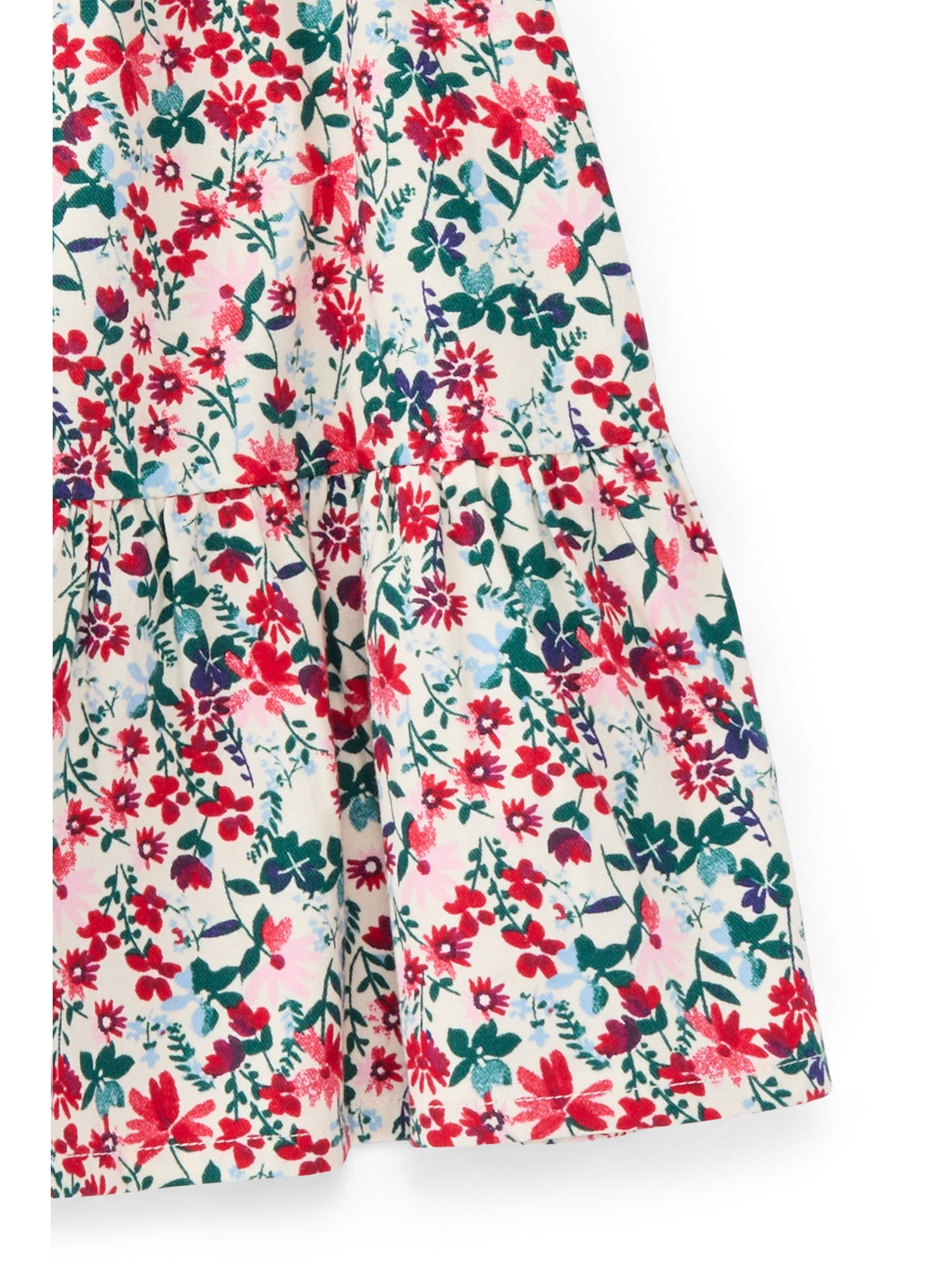 Wonder Nation Toddler Girls' Tiered Cotton Dress, Sizes 12M- 5T