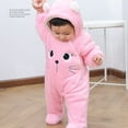 thumbnail image 3 of URMAGIC 0-12 Months Newborn Baby Boy Girl Fall And Winter Snowsuit Fleece Long Sleeve Hooded Romper Outerwear Thicken Warm Bodysuit Jumpsuit, 3 of 3