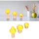 thumbnail image 5 of Manualidades con setas, adornos de madera lindos e innovadores, decorar dormitorio, estudio, oficina, cafetería, 3 piezas/juego (amarillo), 5 of 5