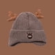 thumbnail image 2 of Sombrero cálido de Papá Noel para mujer, gorro de cubo hecho a mano con patrón de Navidad, gorros de punto INS y2k, decoración de ciervo, otoño e invierno, 2023, 2 of 4